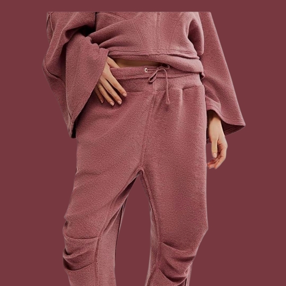 Free People Mauve Fleece Joggers - Picture 5 of 6